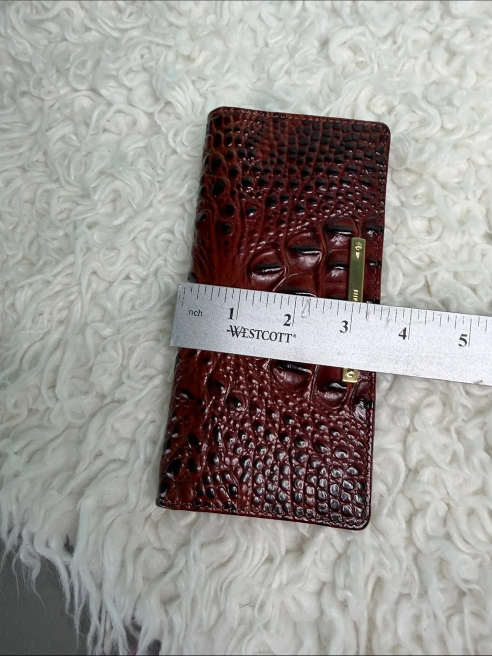Brahmin Ady -Embossed Leather  Wallet  with Gold Hardware
